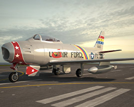 North American F-86 Sabre 3D model