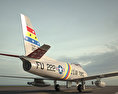 North American F-86 Sabre Modello 3D