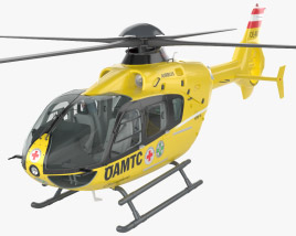 OAMTC Christophorus Emergency H135 HQインテリアと 3Dモデル