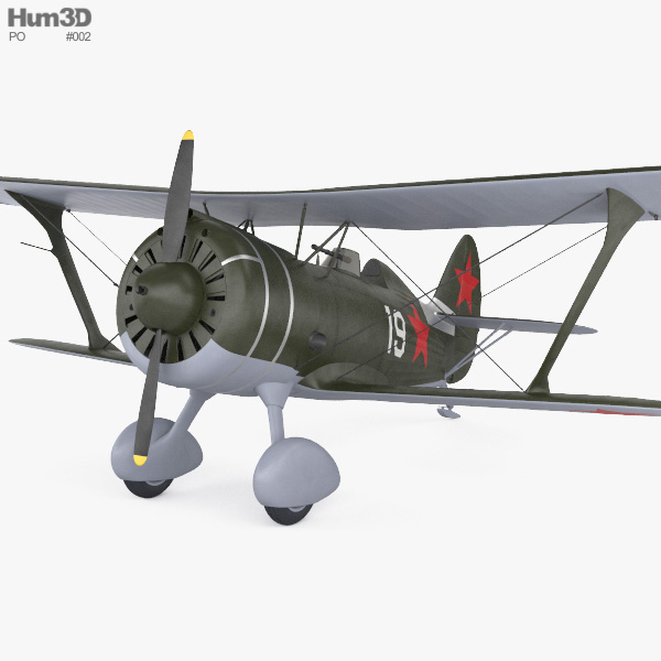 Polikarpov I-15 Modèle 3D