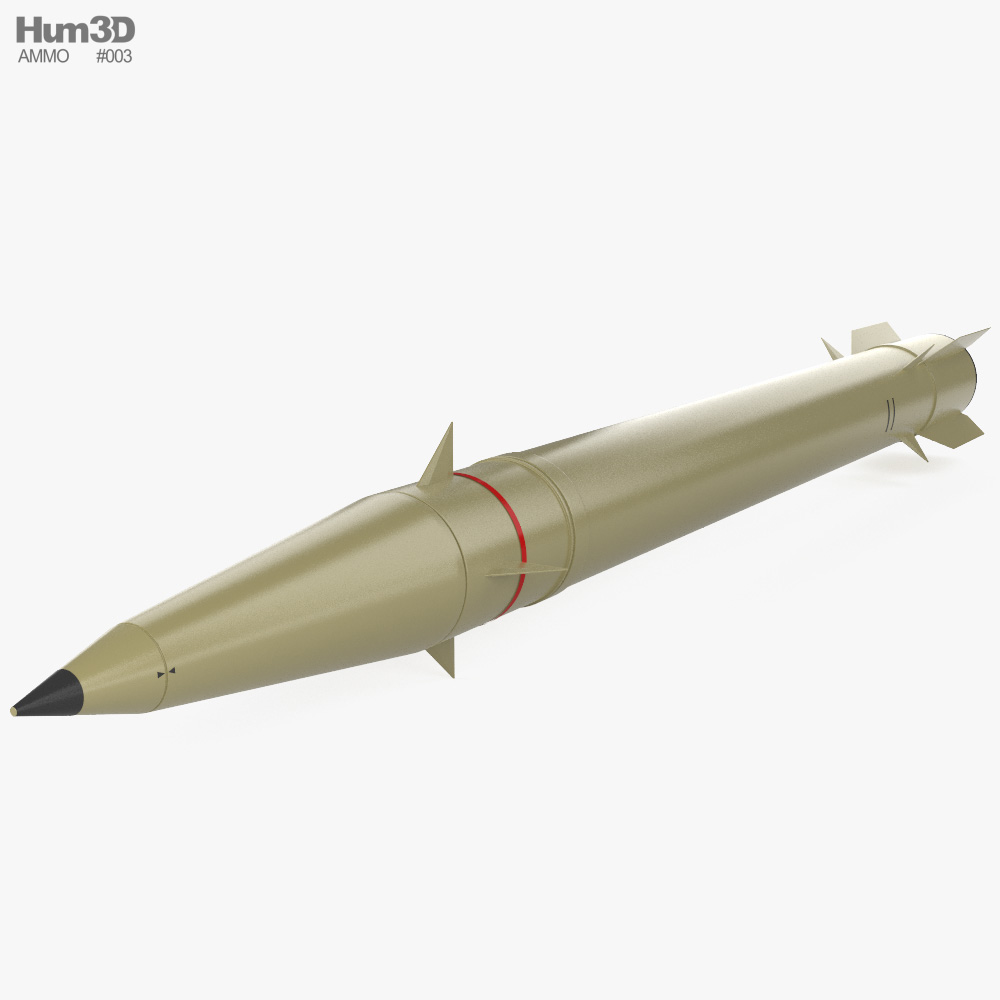 Zolfaghar missile 3D model
