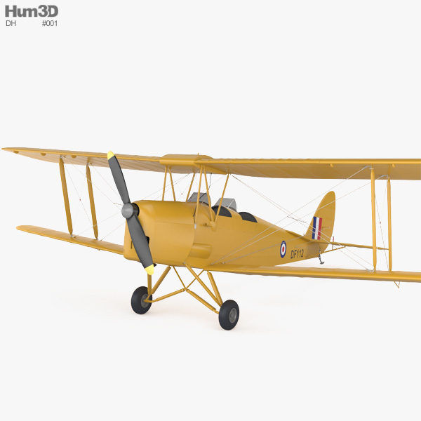 de Havilland DH.82 Tiger Moth 3D model