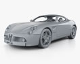 Alfa Romeo 8C Competizione 2011 3D模型 clay render