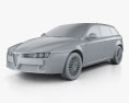 Alfa Romeo 159 Sportwagon 2012 3D模型 clay render