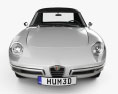 Alfa Romeo 1600 Spider Duetto 1966 3D模型 正面图