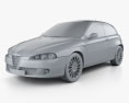 Alfa Romeo 147 3door 2012 3D 모델  clay render
