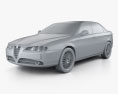 Alfa Romeo 166 2007 3d model clay render