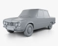 Alfa Romeo Giulia (105) 1962 3D-Modell clay render
