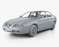 Alfa Romeo 166 2003 3d model clay render