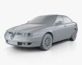 Alfa Romeo 156 2002 3d model clay render