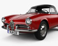 Alfa Romeo Giulietta spider 인테리어 가 있는 1955 3D 모델 