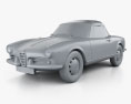Alfa Romeo Giulietta spider 인테리어 가 있는 1955 3D 모델  clay render
