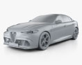 Alfa Romeo Giulia Quadrifoglio 2019 Modelo 3d argila render