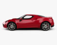 Alfa Romeo 4C with HQ interior 2016 3d model side view