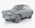 Alfa Romeo Giulietta Berlina 1955 3d model clay render