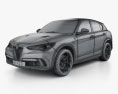Alfa Romeo Stelvio Quadrifoglio 2021 3d model wire render