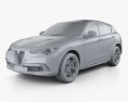 Alfa Romeo Stelvio Quadrifoglio 2021 3d model clay render