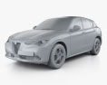 Alfa Romeo Stelvio Q4 2020 3D 모델  clay render