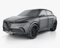 Alfa Romeo Tonale concept 2020 3d model wire render