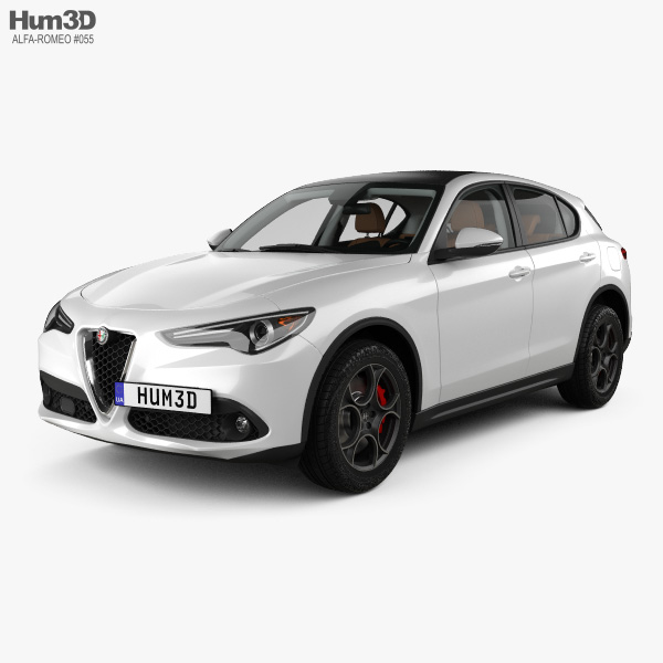 Alfa Romeo Stelvio Q4 带内饰 2017 3D模型
