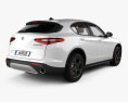 Alfa Romeo Stelvio Q4 인테리어 가 있는 2020 3D 모델  back view