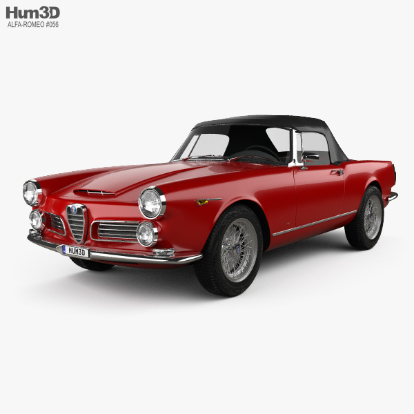 Alfa Romeo 2600 spider touring 1962 3D模型