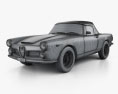 Alfa Romeo 2600 spider touring with HQ interior 1962 3d model wire render