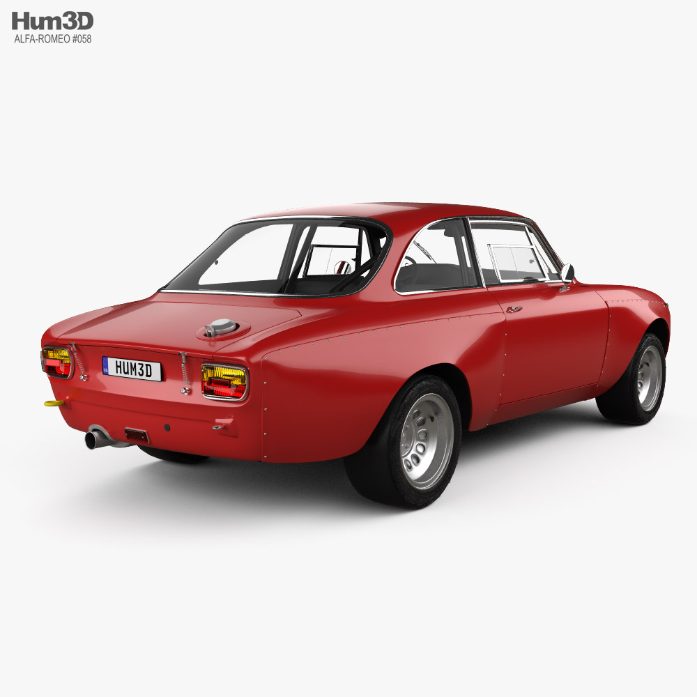 Alfa Romeo GTAm 1969 3D модель back view