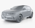 Alfa Romeo Tonale Ti 2022 3D 모델  clay render