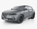 Alfa Romeo Tonale Veloce 2022 3D-Modell wire render