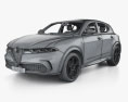 Alfa-Romeo Tonale Ti with HQ interior 2022 3d model wire render