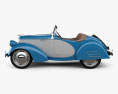 American Bantam Model 62 Deluxe Roadster 1939 3D-Modell Seitenansicht