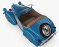 American Bantam Model 62 Deluxe 雙座敞篷車 1939 3D模型 顶视图