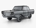 Amphicar 770 敞篷车 1961 3D模型 wire render