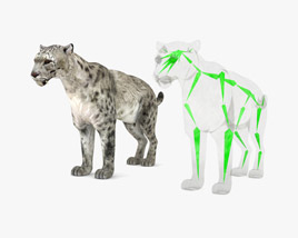 Homotherium Low Poly Rigged 3D 모델 