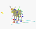 Weißwedelhirsch 3D-Modell