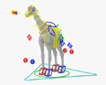 Giraffen 3D-Modell