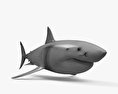 Great White Shark HD 3d model