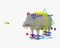 野豬 3D模型