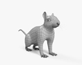 아메리카붉은다람쥐청서 3D 모델 