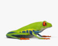 Rana verde de ojos rojos Modelo 3D