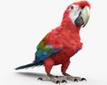 Red-and-Green Macaw HD 3d model