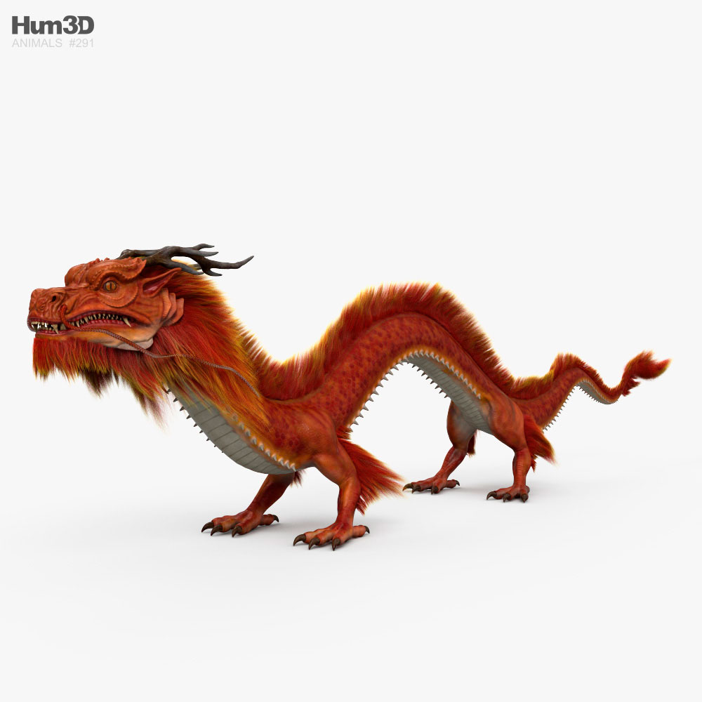 dragon on 3d modeling software