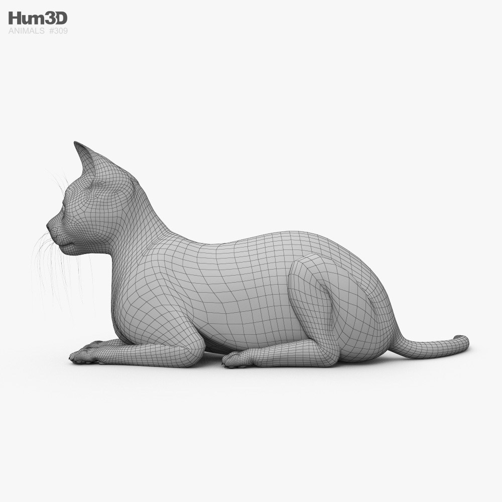 lying cat figure