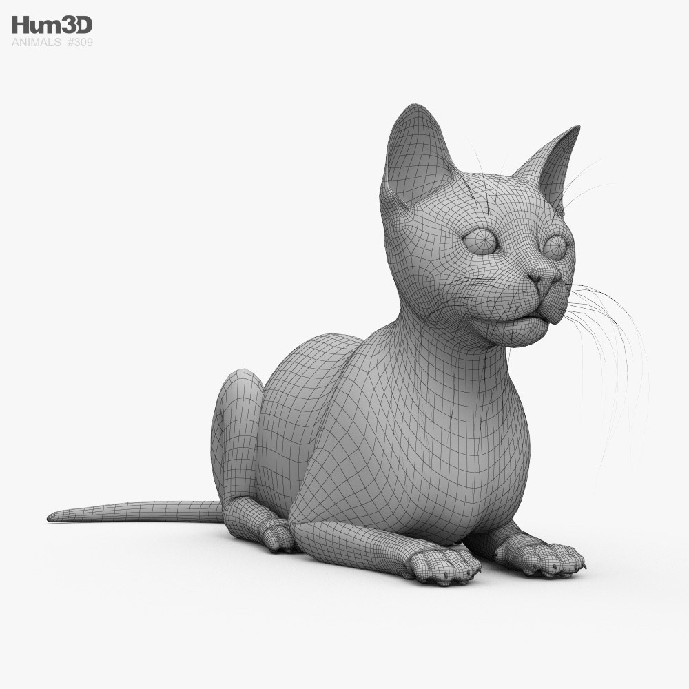 lying cat figure