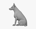 Sitzender Deutscher Schäferhund 3D-Modell