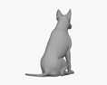 Sitzender Deutscher Schäferhund 3D-Modell