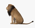 Lion assis Modèle 3d