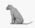 Sitzender Löwe 3D-Modell