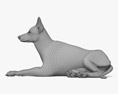 Liegender Deutscher Schäferhund 3D-Modell